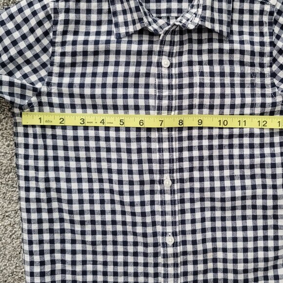 Janie & Jack Navy & White Button Down Shirt missing size tag Approx size 8 - Picture 4 of 9